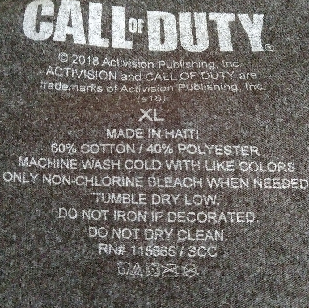 Call Of Duty Black Ops Short Sleeve Crew Neck Graphic T Shirt XL - Picture 10 of 11